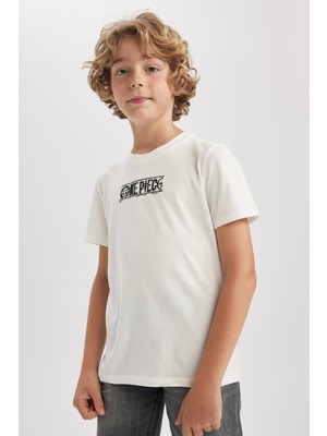 DeFacto Erkek Çocuk One Piece Regular Fit Bisiklet Yaka Kısa Kollu Tişört B1395A823SM