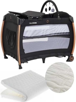 Babydoor 2050 Sleepy Oyun Parkı 70 x 110 cm Bebek Beşik Yatak Siyah