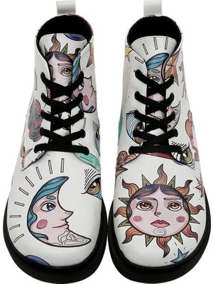 Kadın Vegan Deri Beyaz Bilekte Bot - Dreams for Dreamers Tasarım