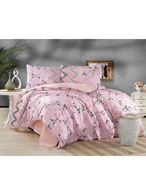 Evlen Home Collection Elegan %100 Pamuk Nevresim Takımı Çift Kişilik (4 Parça)