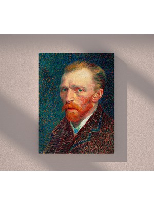 Blok Design Kanvas Tablo Resim Van Gogh Oto Portre Yağlıboya Duvar Tablosu