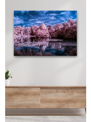 Blok Design Manzara Kanvas Dekoratif Duvar Tablosu