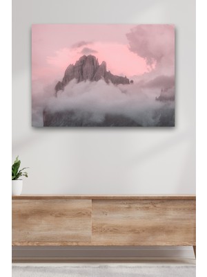 Blok Design Sisli Dağ Kanvas Dekoratif Duvar Tablosu