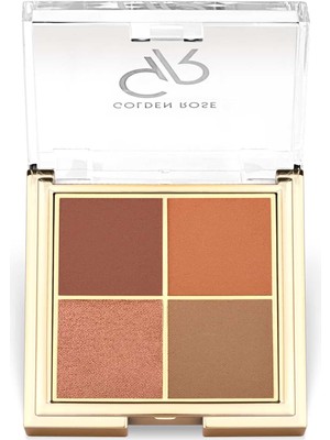Golden Rose Quattro Eyeshadow Palette - 05 Red Brick - Dörtlü Far Paleti
