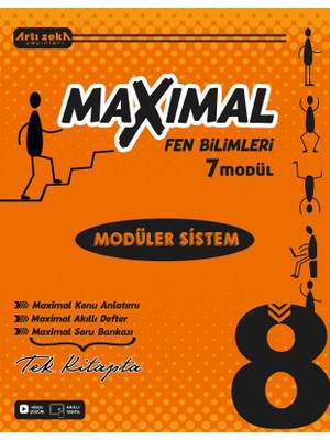 Artı Zeka Yayınları 8 Sınıf Maxımal Fen Bilimleri Modüler Sistem Seti (6 Modül) Türkçe Kitap