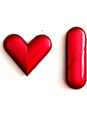İndirim Center Kırmızı Kalpli Gazlı Aşk Çakmağı, Sevgiliye Hediye Ister Kalp Şeklinde Ister Düz Çakmak
