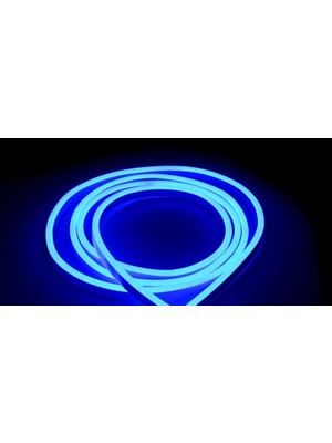 Repplam 24 V Neon Şerit LED Mavi Işık Silikonlu Su Geçirmez 24 Volt Neon LED Işık