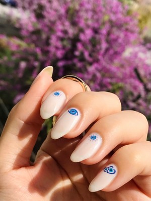 Artikel 2'Li Göz Tırnak Sticker 12,5 x 6,5 cm Geçici Dövme İle Şık Nail Art Tasarımları