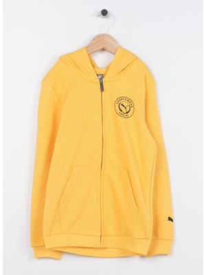 Puma Düz Erkek Çocuk Sarı Sweatshırt 67997003 Boy S Fz Hoodıe Tr