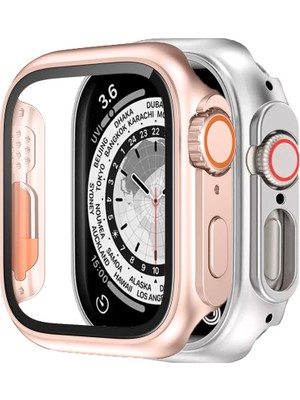 Binano Apple Watch 41MM Ultra Dönüştürücü Rose Gold Kasa ve Ekran Koruyucu