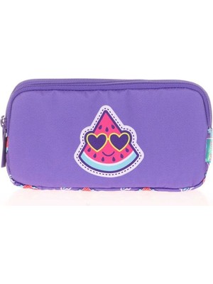 Kaukko Kids&love 3 Bölmeli Rubber Watermel Kalem Çantası L8105