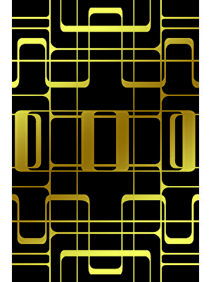 Sihirli Halı Dijital Baskı 3'lü Yatak Odası Halı Seti Yıkanabilir 80 x 150 (X2) 80 x 300 (X1) Gold SD974