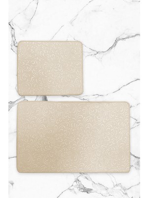 Chilai Home Embos Taş 2'li Banyo Halısı Paspası Tpmk