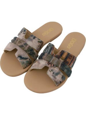 Kadın Vegan Deri Çok Renkli Terlik - Ballerinas Tasarım