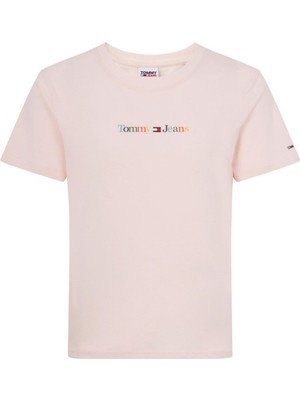 Tommy Jeans Kadın  Pembe Tişört ( Model Kodu : DW0DW15447 )