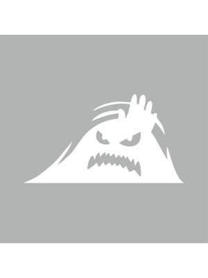 Reysa Tasarım Siluet Araba Sticker Beyaz 17X10 cm