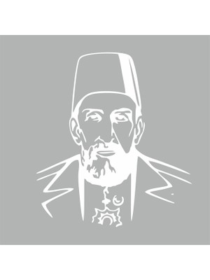 Reysa Tasarım 2.abdülhamit Silüet Sticker Beyaz 17X19 cm