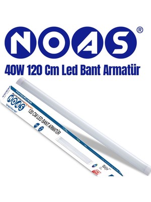 Noas 40W 120 cm Yatay LED Bant Armatür Beyaz Işık YL98-1200 - 10 Adet