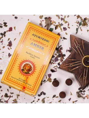 Hediyesahibi  Ayurvedic Konik ( Geri Akış ) Tütsü Amber Aromalı ( 10 Adet )