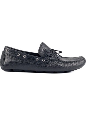 River World Erkek Ayakkabısı Siyah Renkte Deri Loafer Ancy