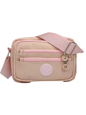 SİA ÇANTA Kırınkıl Kumaş, Dört Gözlü Su Geçirmez Yıkanabilir Geniş Askılı & Astarlı Kadın Omuz Çantası