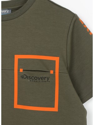 Discovery Expedition  Baskılı Haki Erkek Çocuk T-Shirt CHINE BOY