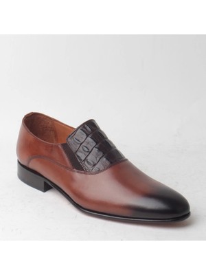 Bruno Shoes 1900-28K Erkek Deri Klasik Kösele Taban Ayakkabı-Taba