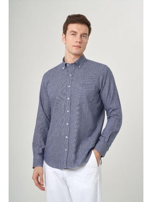 Bisse Regular Fit Spor Lacivert Erkek Gömlek GM23Y231117_D39