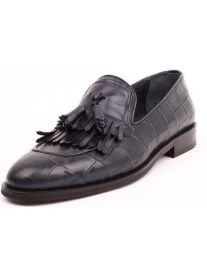 Bruno Shoes 7114-12N Erkek Deri Klasik Neolıt Taban Ayakkabı-Lacivert