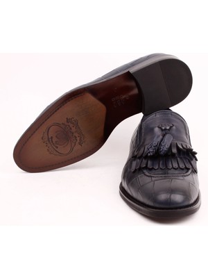 Bruno Shoes 7114-12N Erkek Deri Klasik Neolıt Taban Ayakkabı-Lacivert