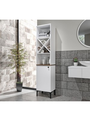 LONDON ÇOK AMAÇLI BANYO DOLABI (BEYAZ) (%100MDF)