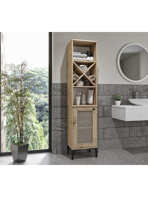 LONDON ÇOK AMAÇLI BANYO DOLABI (MEŞE) (%100MDF)