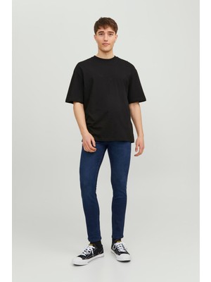 Jack & Jones Erkek Jjiglenn Jjoriginal Mf 775 Dar Kesim Kot Pantolon 12237358 Mavi