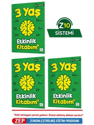 Yükselen Zeka 3 Yaş Etkinlik Kitabım Seti