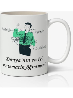 Nostaljik Lezzetler Dünyanın En Iyi Matematik Öğretmeni - Öğretmenler Günü Temalı Baskılı Kupa Bardak Baskılı Kahve Kupa Bardak
