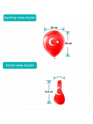 Süsle Bebek ve Parti Ay Yıldız Baskılı 30CM Balon - 8 Adet