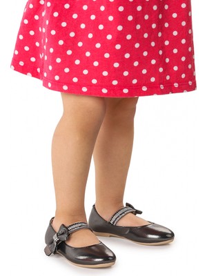 Kiko Kids Cırtlı Kız Çocuk Taşlı Babet Ayakkabı 252 Vakko