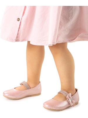 Kiko Kids Cırtlı Kız Çocuk Taşlı Babet Ayakkabı 252 Vakko