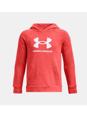 Under Armour Erkek Çocuk UA Rival Fleece Big Logo Kapüşonlu Üst 1379791-690