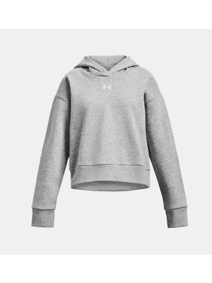 Under Armour Kız Çocuk UA Rival Fleece Crop Kapüşonlu Üst 1379517-012
