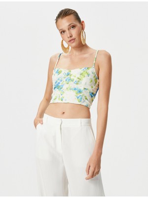 Koton Şahika Ercümen XKoton - Crop İnce Askılı Atlet