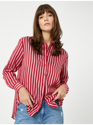 Koton Uzun Kollu Gömlek Düğmeli