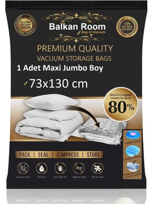 Balkan Room Vakum Hurcu 73 x 130 Vakumlu Hurç Maxi Jumbo Boy Vakumlu Poşet