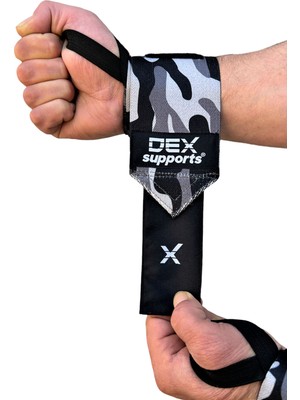 Dex Supports Spor Bileklik - Fitness Bilek Desteği -  Kamuflaj Wrist Wraps 2'Li Paket