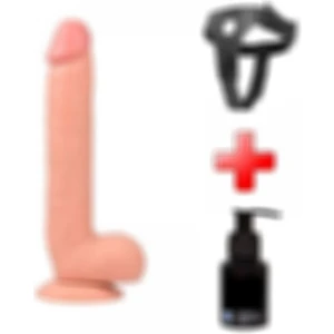 Sevindik Medikal 26 cm Belden Bağlamalı Vantuzlu Realistik Penis Anal Vajinal Dildo