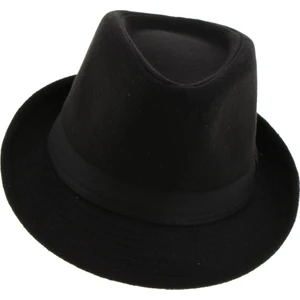 Retro Sıcak Yün Keçe Erkekler Gangster Şapkası Trilby Fedora Dar (Yurt Dışından)