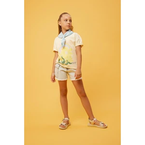 Kız Çocuk Kargo Fit Jean Şort A8727A823HS