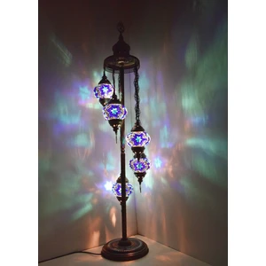 Karlıkturistik Mozaik Lambader,Otantik Lambas,Dekoratif Köşe Lambası 5 Li Mozaik Gece Lambası  Model 11