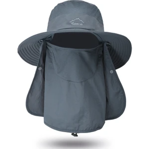 Xinbaoguan Balıkçı Şapkası Erkek Güneşlik Çabuk Kuruyan Güneş Şapkası Balıkçılık Nefes Alabilen Güneş Şapkası Kadın Yüz Şapkası (Yurt Dışından)