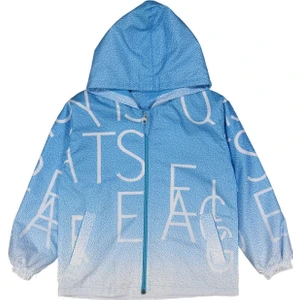 NSE Collection Unisex Çocuk Mavi Renk Mevsimlik Su Geçirmez Pamuk Kumaş Astarlı Kapüşonlu Yağmurluk